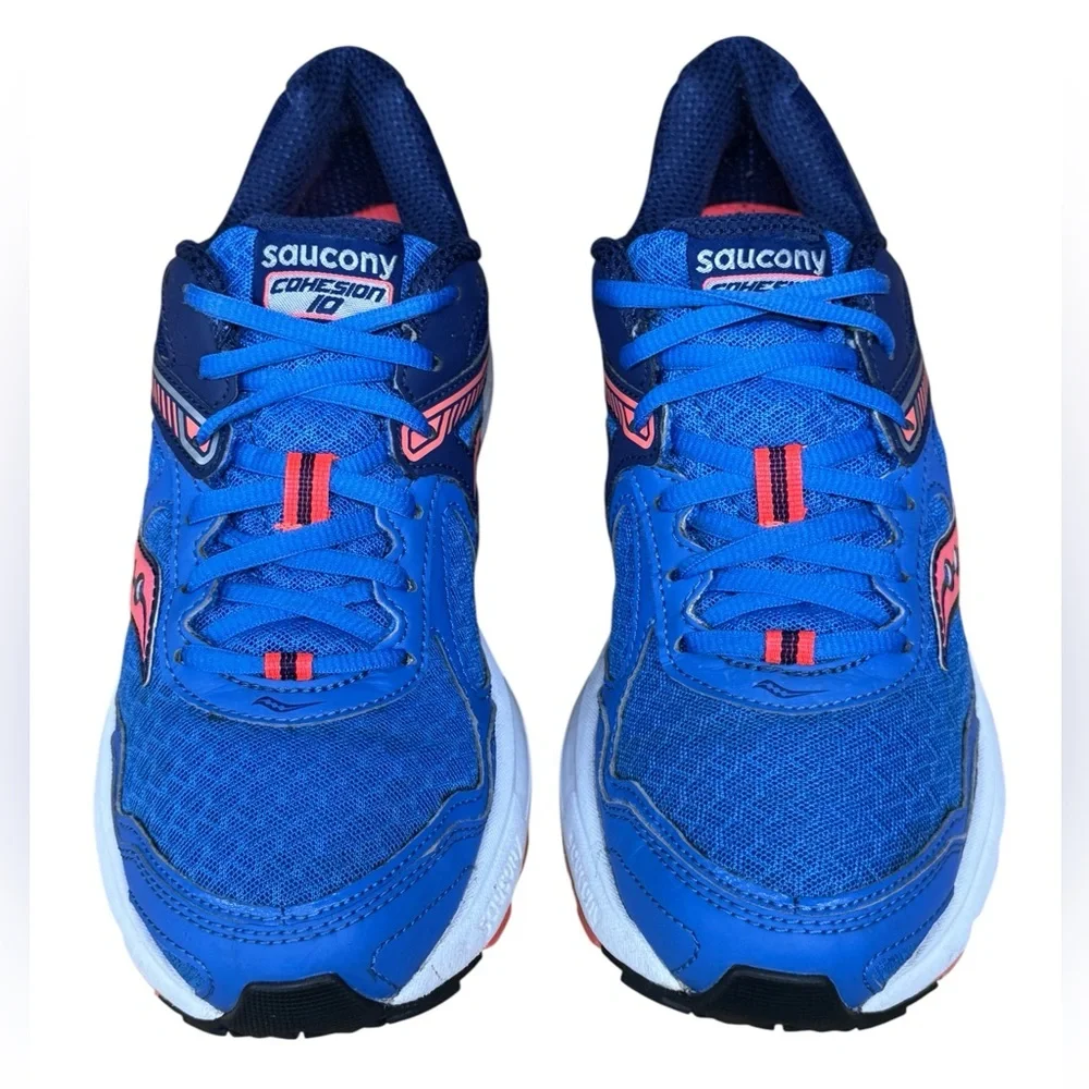 Saucony Cohesion 10 Blue/Coral Pink S15333-2 Women's Running Walking Shoes US 9